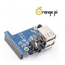 บอร์ดขยาย Orange Pi zero USB2.0 , Microphone , Audio Output